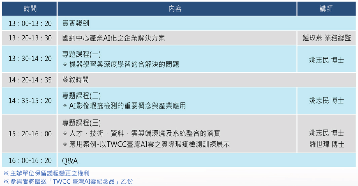 2019/12/12的下午13:00-13:20為報到時間；詳情歡迎來電詢問，電話03-5776085#474