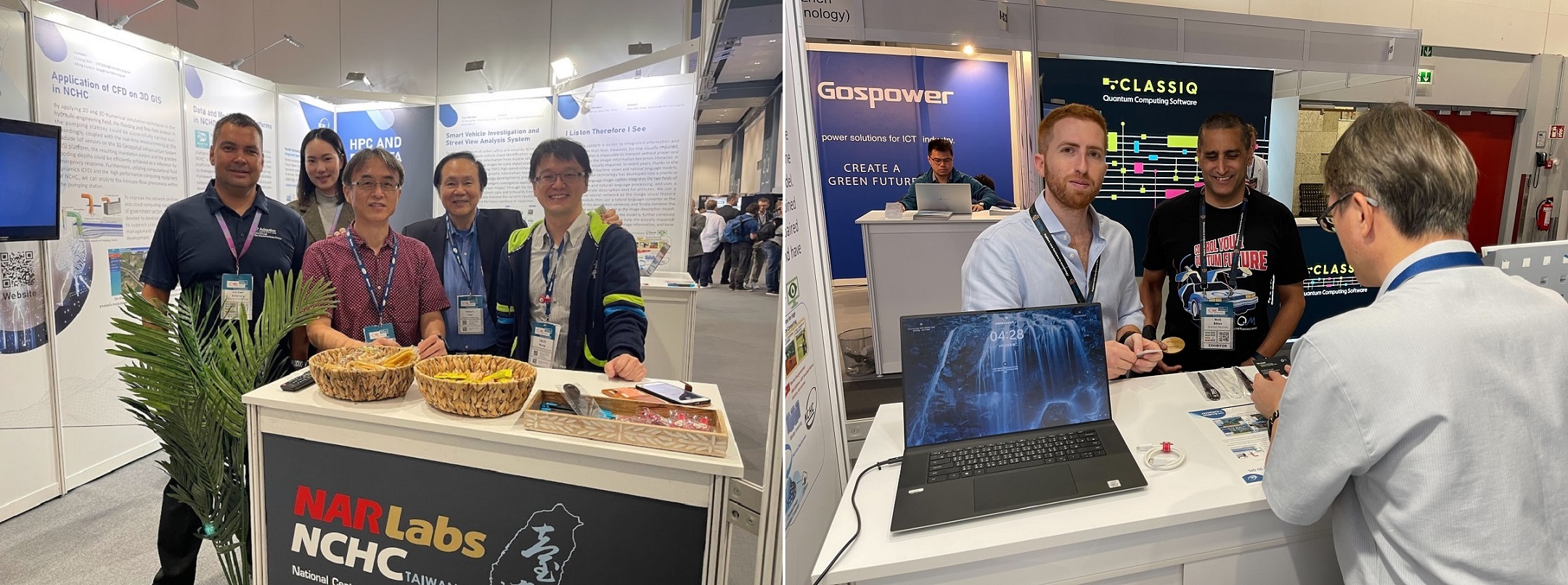 Photo 1: Researchers from research organizations and supercomputer centers abroad visited the NCHC booth. Photo 1: Researchers from research organizations and supercomputer centers abroad visited the NCHC booth.