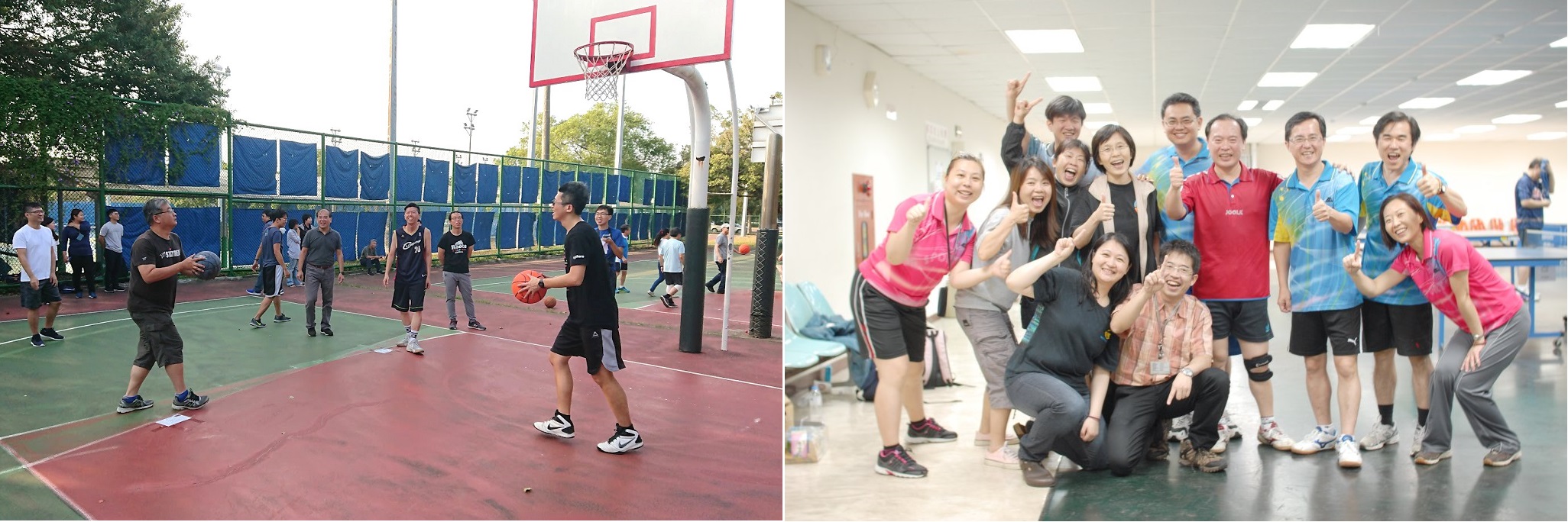 國網中心同仁參與籃球及桌球等社團活動