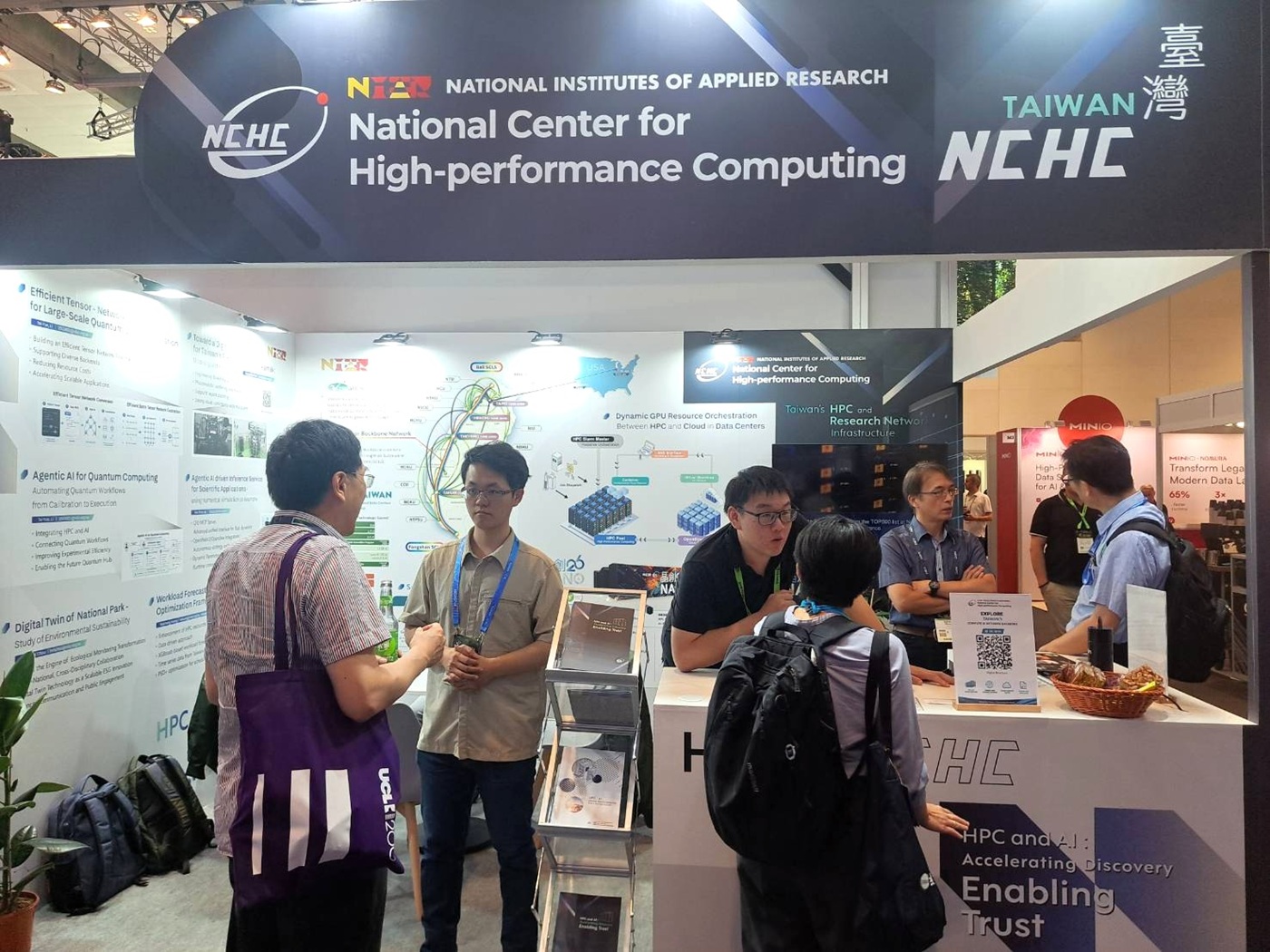 The NCHC booth attracted active engagement and lively interaction from visitors.