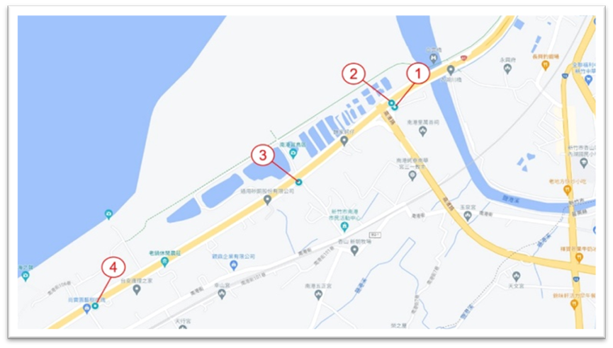 Figure 2. Experimental field in Hsinchu City Figure 2. Experimental field in Hsinchu City