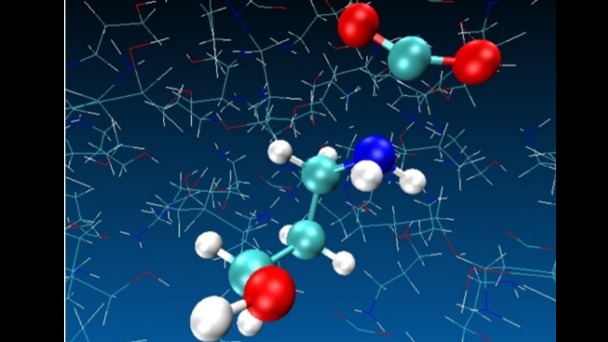 醇胺分子捕捉CO2的反應模擬